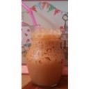 ชาเย็นหลอดสีชมพู