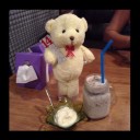 หมีขาวชอบดื่มนมปั่น