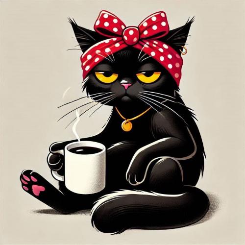 แมวดำไม่ชอบกินกระเพรา